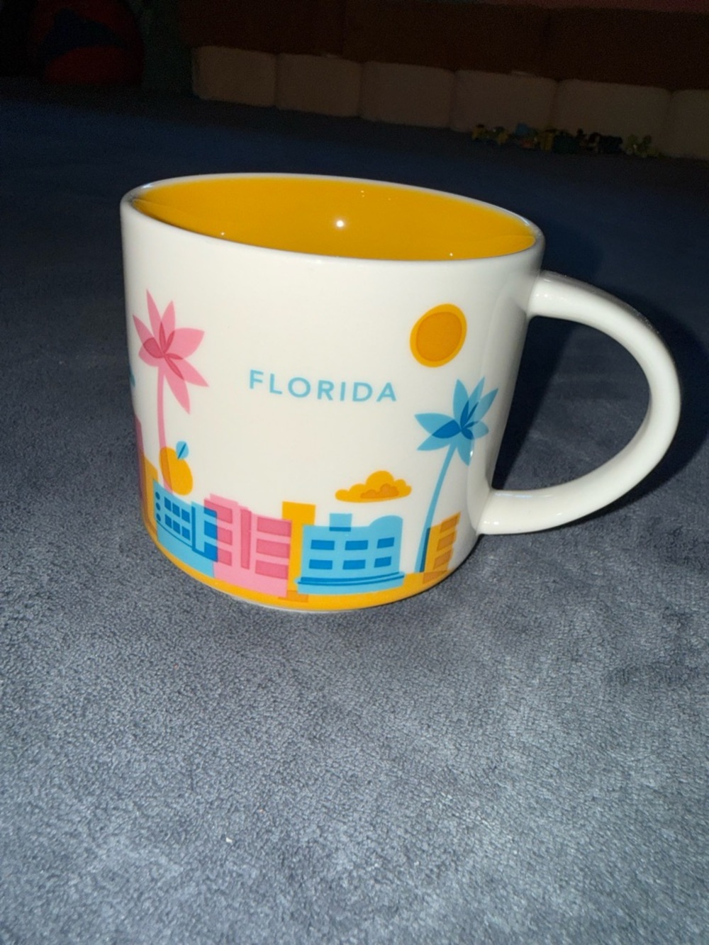 Starbucks Florida Skyline Mug — White with Yellow, Pink & Blue (3 for $35)